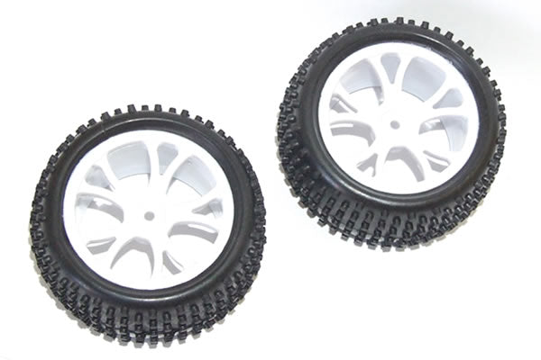 FTX VANTAGE REAR BUGGY TYRE MOUNTED ON WHEELS (PR) - WHITE
