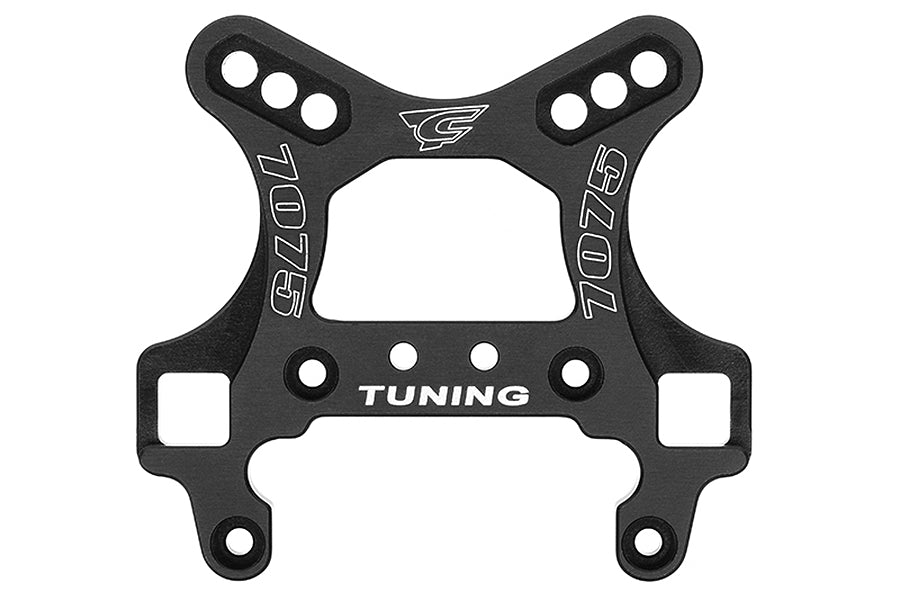 CORALLY SHOCK TOWER FRONT SWISS 7075 T6 5MM HARD BLACK