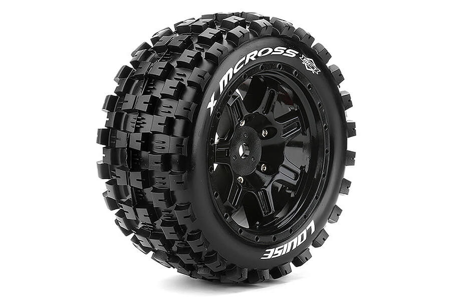 LOUISE RC X-MCROSS BLACK ARRMA KRATON 8S MOUNTED 24MM HEX