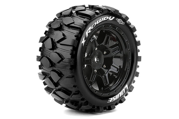 LOUISE RC X-ROWDY BLACK ARRMA KRATON 8S MOUNTED 24MM HEX