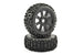 FASTRAX 1/8 ROCK BLOCK MOUNTED ON 8-SPOKE BLACK (PR)