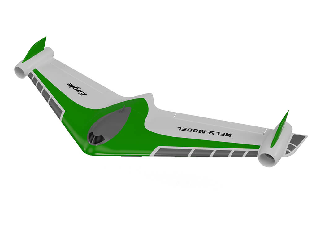 XFLY EAGLE 40MM EDF FLYING WING WITHOUT TX/RX/BATTERY WITH GYRO - GREEN