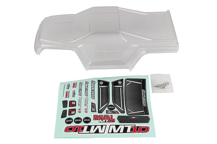TEAM ASSOCIATED RIVAL MT10 V2 CLEAR BODYSHELL