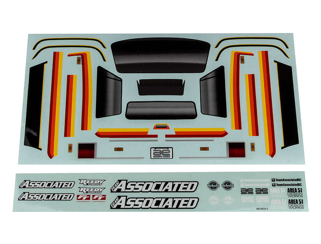 TEAM ASSOCIATED MT12 DECAL SHEET