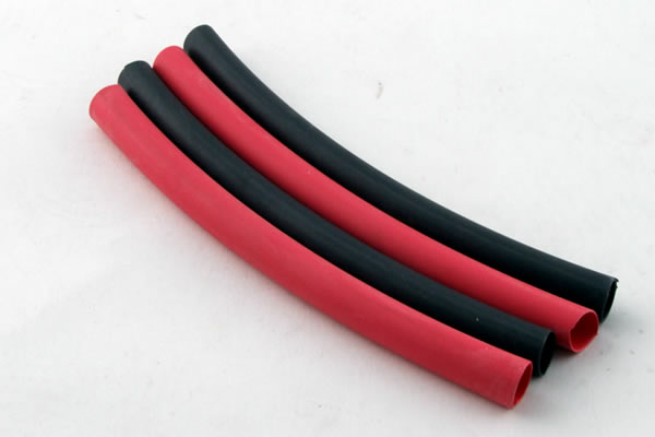 FASTRAX 6.4MM X 10CM HEATSHRINK RED/BLACK (4)