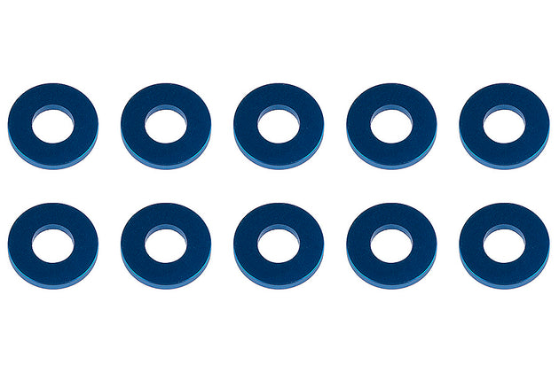 ASSOCIATED WASHERS 7.8 X 3.5 X 1.0MM BLUE ALUMINIUM (10)