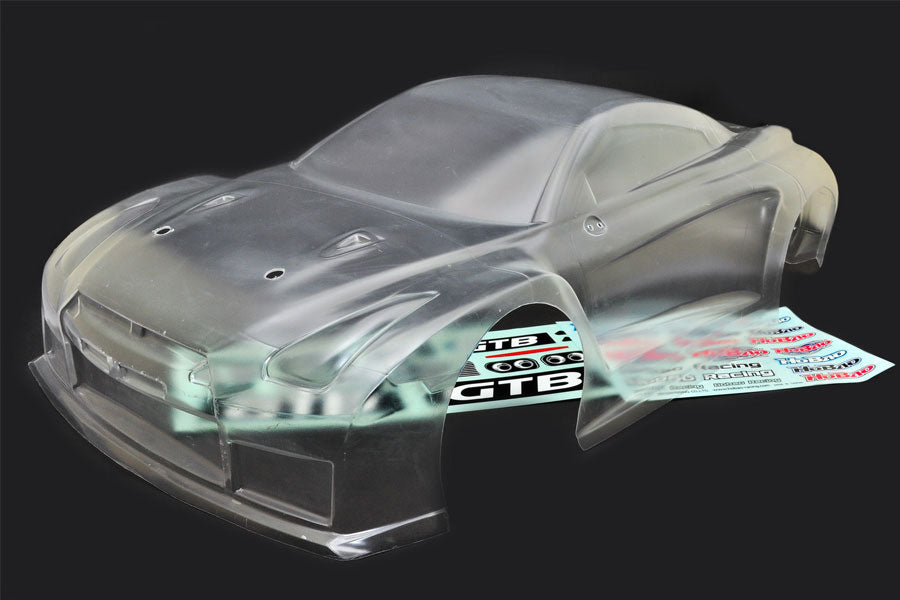 HOBAO HYPER GTB CLEAR BODYSHELL LONG (INC WINDOW MASKS)