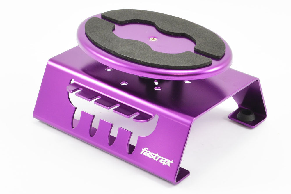 FASTRAX PURPLE ALUM LOCKING ROTATING CAR MAINTENANCE STAND W/MAGNET