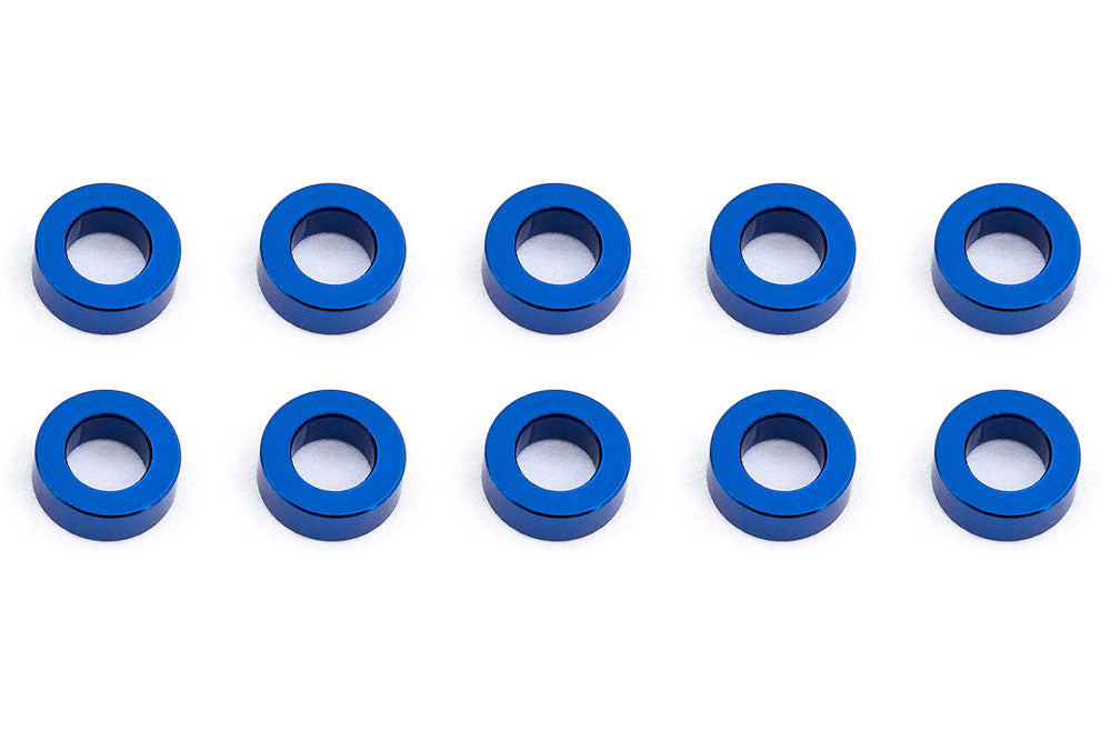 ASSOCIATED BALLSTUD WASHERS 5.5 X 2.0MM BLUE ALUMINIUM X10