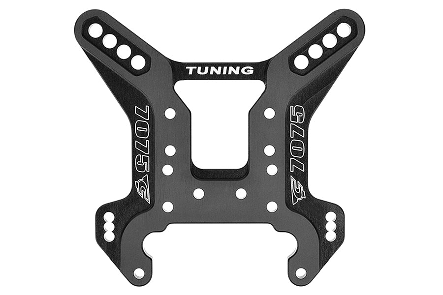 CORALLY SHOCK TOWER REAR SWISS 7075 T6 5MM HARD BLACK