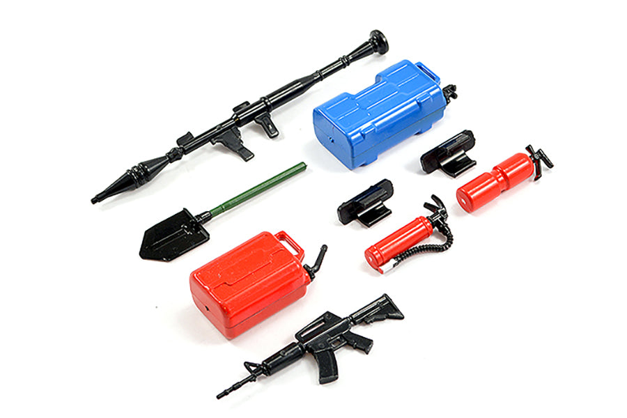 FASTRAX SCALE 7-PCS ACCESSORY SET (SHOVEL,RIFLE,CAN,FIRE EXT)