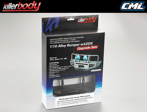 KILLERBODY 1/10 ALLOY BUMPER W/LEDS UPGRADE SETS MATTE-BLACK