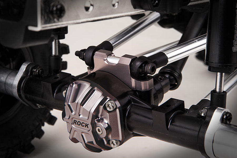 GMADE REAR UPPER LINK MOUNT (TITANIUM GREY) FOR GS01 AXLE