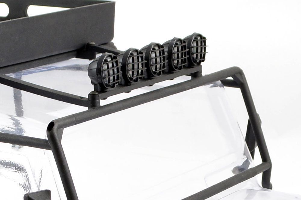 FTX KANYON CLEAR BODY W/ROLL CAGE, SPOTLIGHTS & TRAY