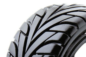 FASTRAX 1/8 TRUGGY EAGLE MTD ON 5-SPOKE BLACK 0 OFFSET(PR)