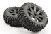 FASTRAX 1/8 ROCK BLOCK MOUNTED ON 8-SPOKE BLACK (PR)
