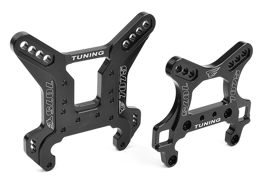 CORALLY SHOCK TOWER FRONT SWISS 7075 T6 5MM HARD BLACK