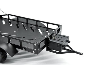 FASTRAX DUAL-AXLE TRAILER W/RAMPS & LEDS (MED 1/12-1/18) - BLACK