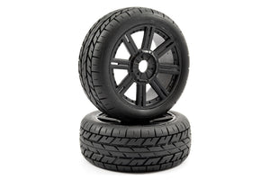 FASTRAX 1/8 EAGLE TREAD MOUNTED ON 8-SPOKE BLACK (PR)