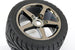 FASTRAX 1/8 TRUGGY EAGLE MTD 5-SPOKE BK CHROME 0 OFFSET(PR)