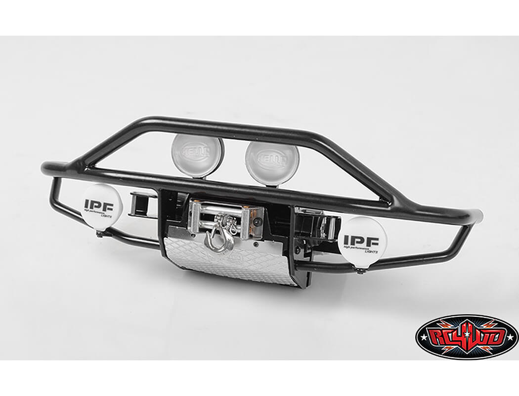 RC4WD ROUGH STUFF METAL FRONT BUMPER FOR RC4WD TRAIL FINDER 2 (HELLA & IPF ROUND LIGHTS)