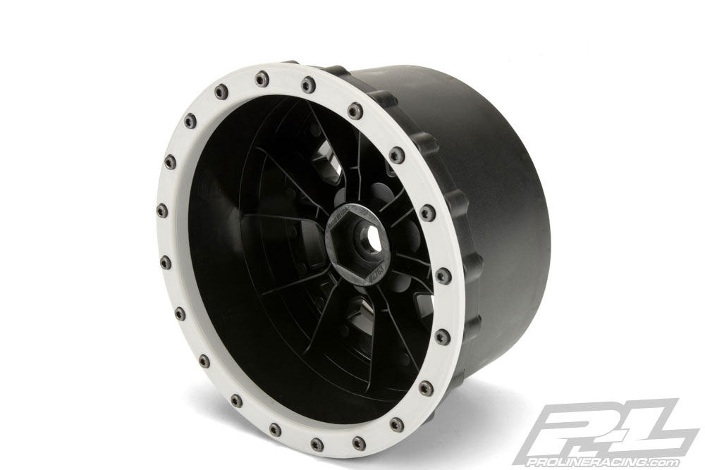 PROLINE IMPULSE PRO-LOC BLACK WHEELS W/GREY RING XMAXX (F/R)