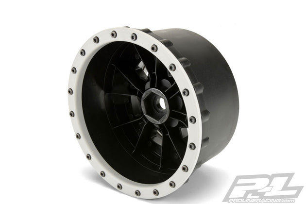 PROLINE IMPULSE PRO-LOC BLACK WHEELS W/GREY RING XMAXX (F/R)