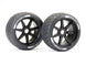 FASTRAX SUPAFORZA WIDE REAR 52° TYRES/BLACK 17MM HEX WHEELS