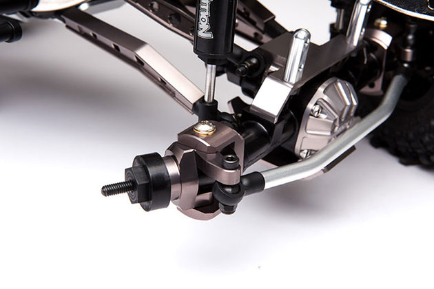 GMADE ALUMINIUM ZERO ACKERMAN KNUCKLE ARM (TITANIUM GREY) PR