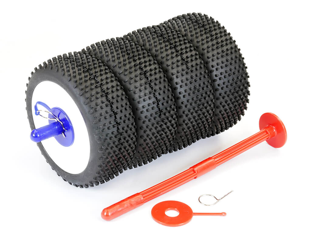 FASTRAX 1/8TH MUGEN/KYOSHO/HOBAO WHEEL HOLDER (2) (COLOURS MAY VARY)