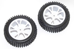 FTX VANTAGE FRONT BUGGY TYRE MOUNTED ON WHEELS (PR) - WHITE