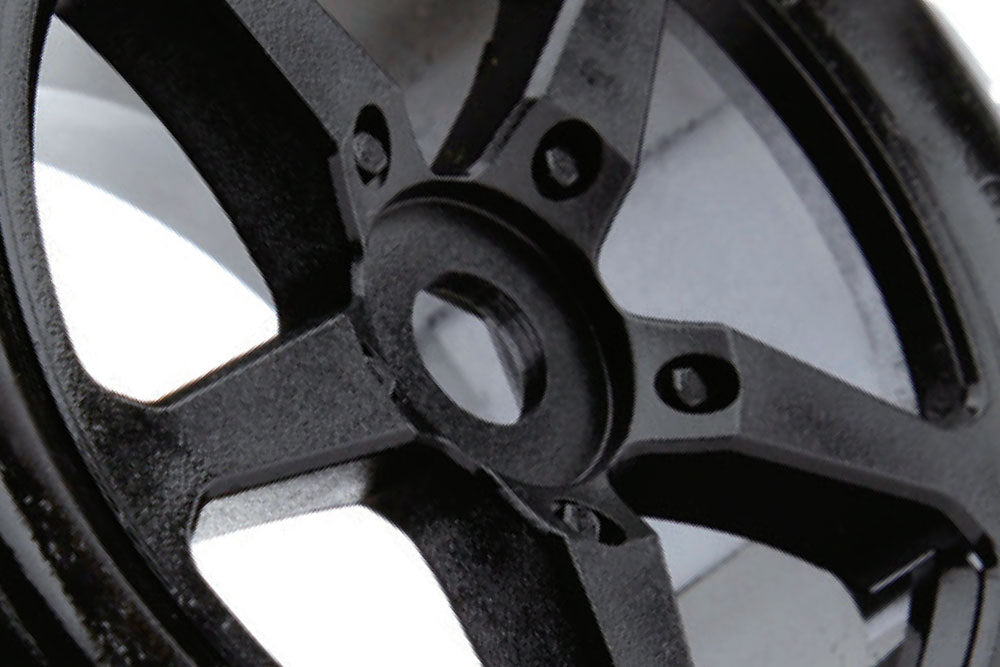 FASTRAX 1/8 TRUGGY EAGLE MTD ON 5-SPOKE BLACK 0 OFFSET(PR)