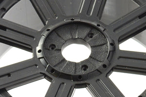 FASTRAX 1/8 ROCK BLOCK MOUNTED ON 8-SPOKE BLACK (PR)