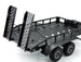 FASTRAX DUAL-AXLE TRAILER W/RAMPS & LEDS (MED 1/12-1/18) - BLACK