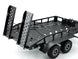 FASTRAX DUAL-AXLE TRAILER W/RAMPS & LEDS (MED 1/12-1/18) - BLACK