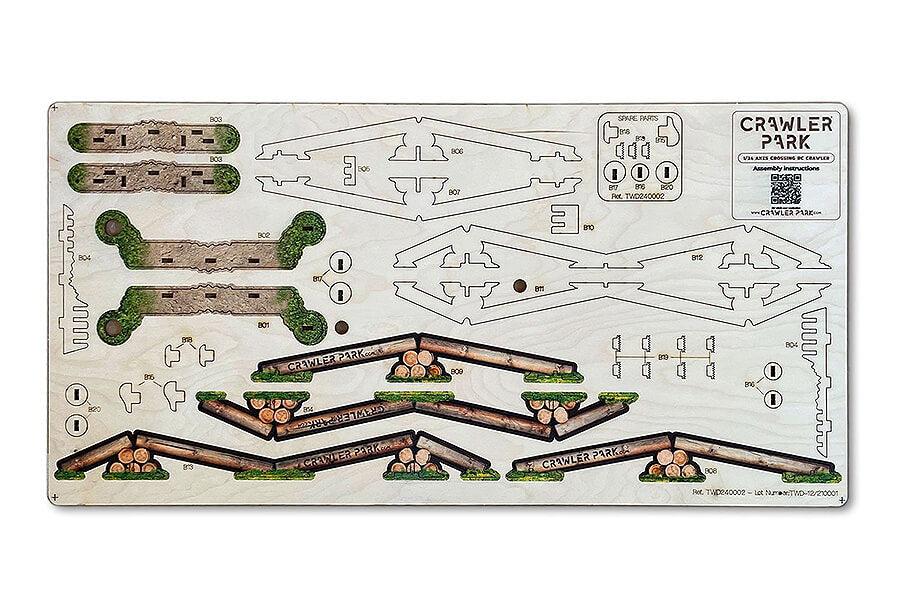CRAWLER PARK KIT OF 5 OBSTACLES FOR 1/24 RC CRAWLER PARK CIRCUIT