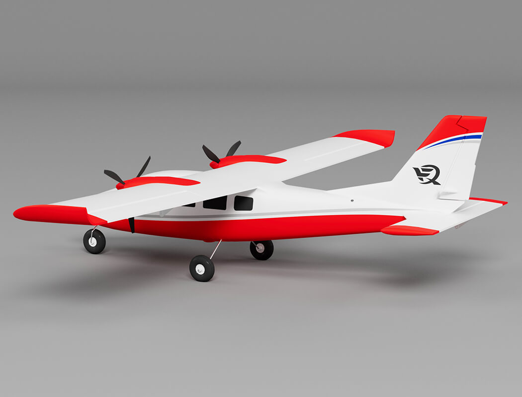 XFLY P68 TWIN 850MM WINGSPAN WITHOUT TX/RX/BATTERY - RED