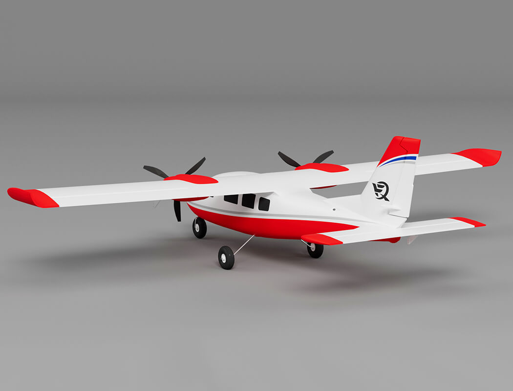 XFLY P68 TWIN 850MM WINGSPAN WITHOUT TX/RX/BATTERY - RED