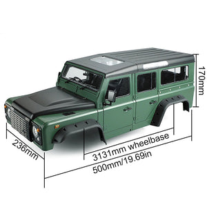 FASTRAX 1/10 RANGER XL HARDBODY & INTERIOR SET 313MM - GREEN