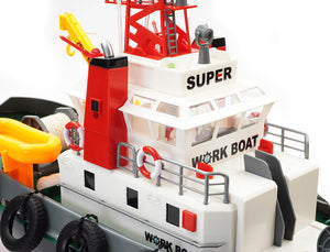 HENG LONG TUG WORK BOAT 5CH 2.4GHZ W/WATER HOSE FUNCTION
