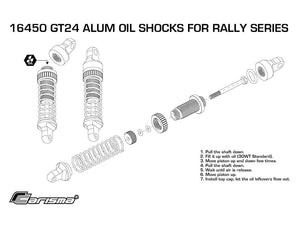 CARISMA GT24 RALLY ALUMINUM OIL ADJUSTABLE SHOCK SET 4PCS