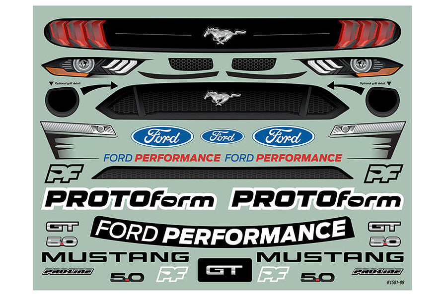 PROTOFORM 2021 FORD MUSTANG GT CLEAR BODY ARRMA FELONY