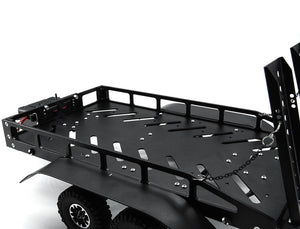 FASTRAX DUAL-AXLE TRAILER W/RAMPS & LEDS (MED 1/12-1/18) - BLACK