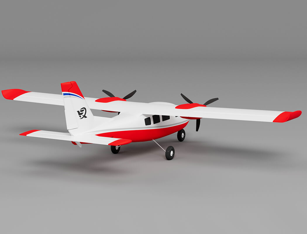 XFLY P68 TWIN 850MM WINGSPAN WITHOUT TX/RX/BATTERY - RED