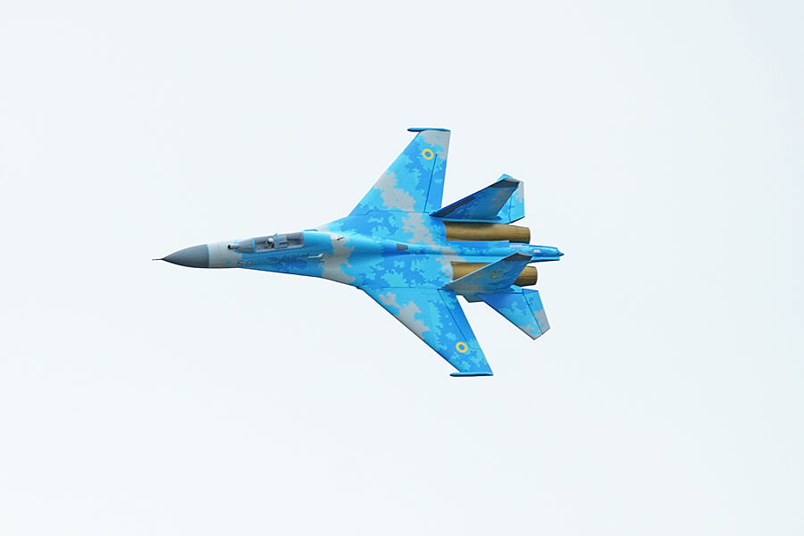 XFLY TWIN 50MM SU-27 EDF 750MM JET WITHOUT TX/RX/BATT - BLUE CAMO