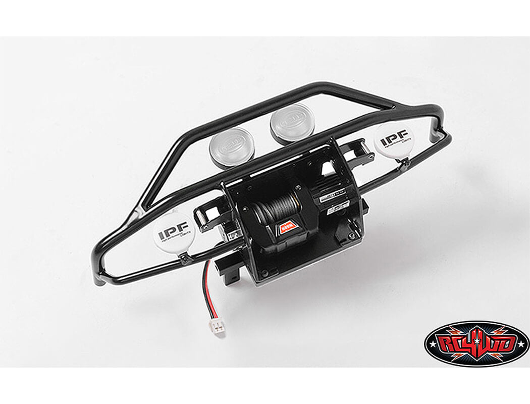 RC4WD ROUGH STUFF METAL FRONT BUMPER FOR RC4WD TRAIL FINDER 2 (HELLA & IPF ROUND LIGHTS)