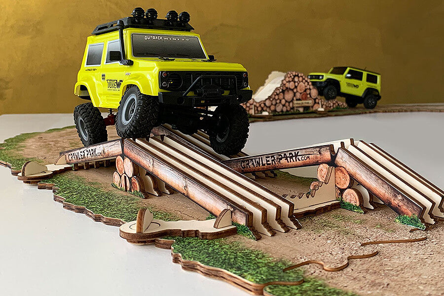 CRAWLER PARK AXES CROSSING OBSTACLE FOR 1/24 RC CRAWLER PARK CIRCUIT