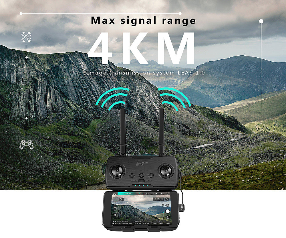 HUBSAN ZINO PRO FOLDING DRONE 4K, FPV, 5. 8G, GPS, FOLLOW, RTH