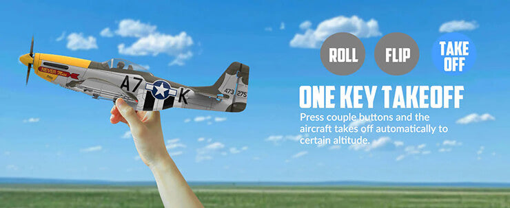 VOLANTEX P-51D MUSTANG GREEN 4CH 500MM BRUSHLESS WITH GYRO RTF