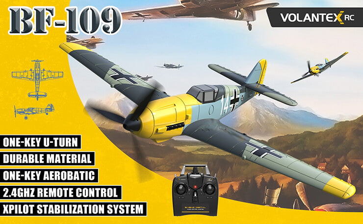 VOLANTEX MESSERSCHMITT BF109 400MM BRUSHED W/GYRO EPP RTF